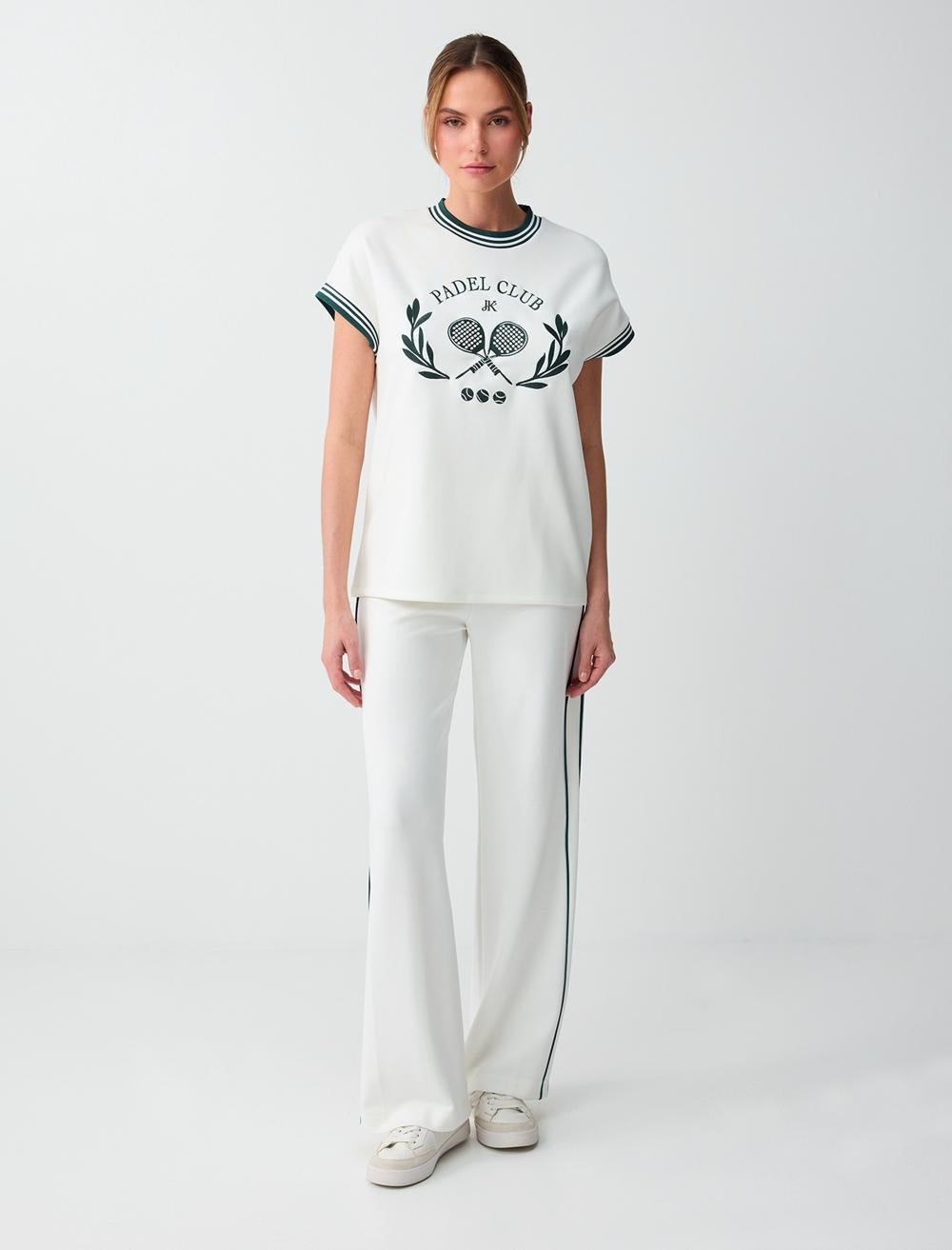 Loose Fit Crew Neck T-shirt - White - 6SW277192106