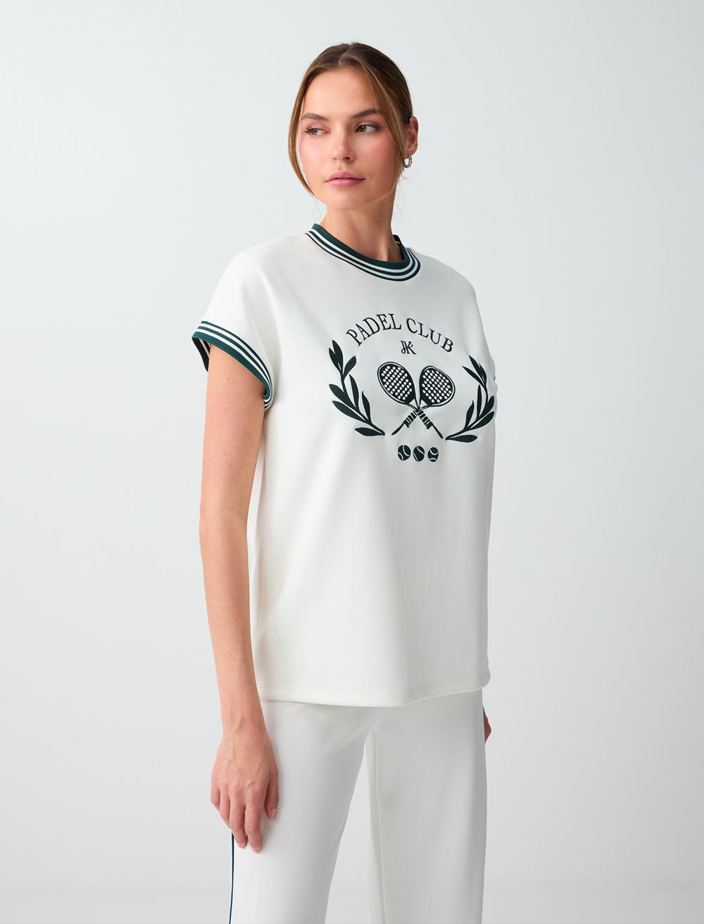 Loose Fit Crew Neck T-shirt - White - 6SW277192106