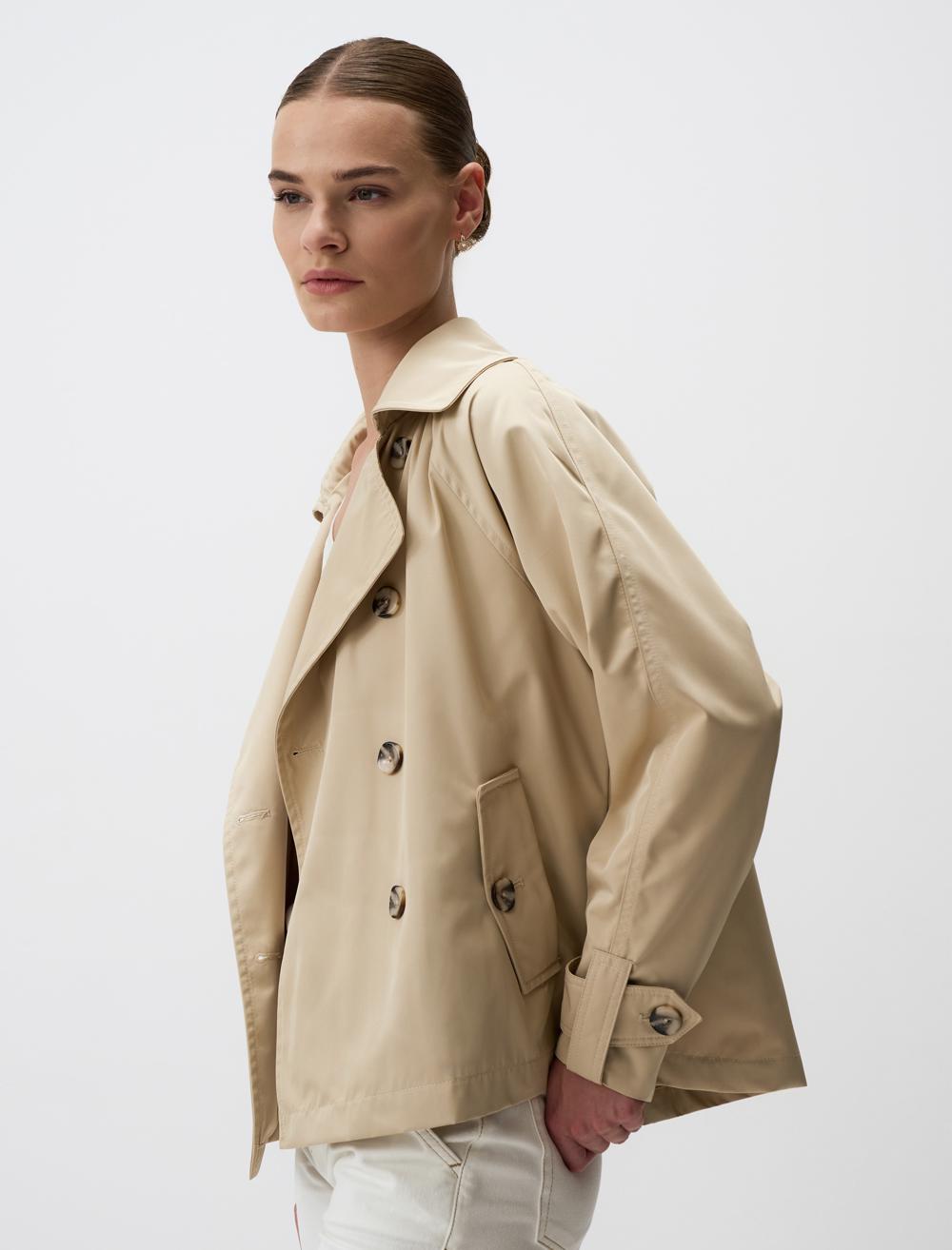 Cache-Coeur Long-Sleeve Trenchcoat - 24WU150002