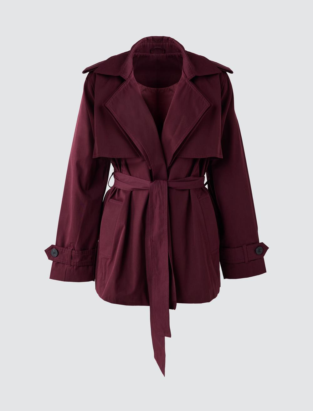 Loose Fit Long-Sleeve Trenchcoat - 5WW265618