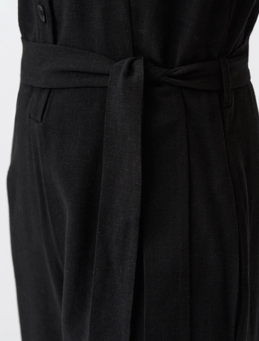 V-Neck Linen Jumpsuit - 24SO011001