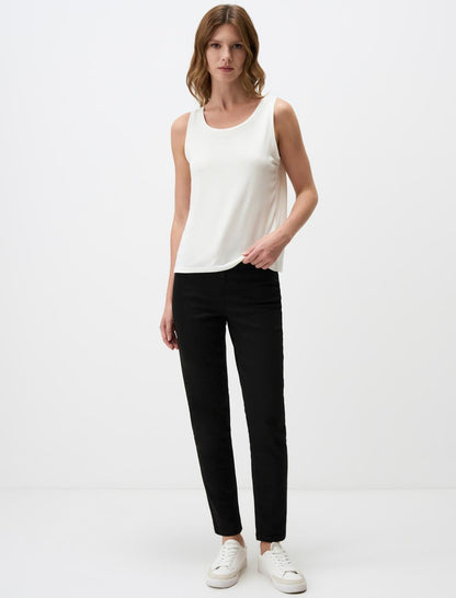 U Neck Sleeveless Basic Knitted Tank Top