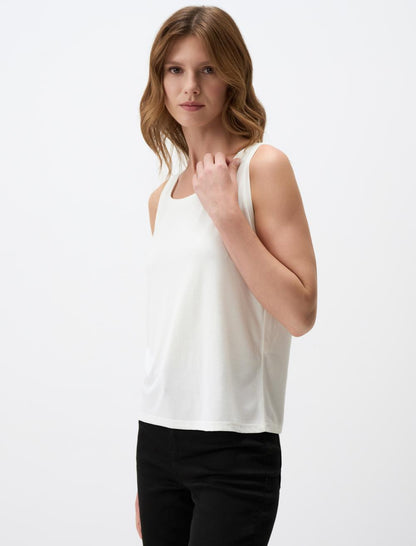 U Neck Sleeveless Basic Knitted Tank Top