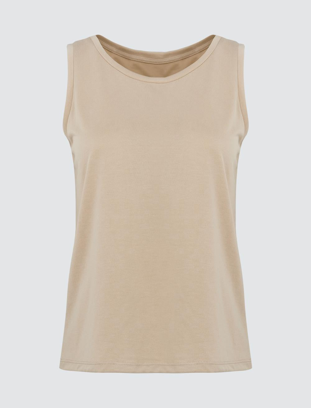 Scoop Neck Sleeveless-Sleeve Singlet - 4WW012522
