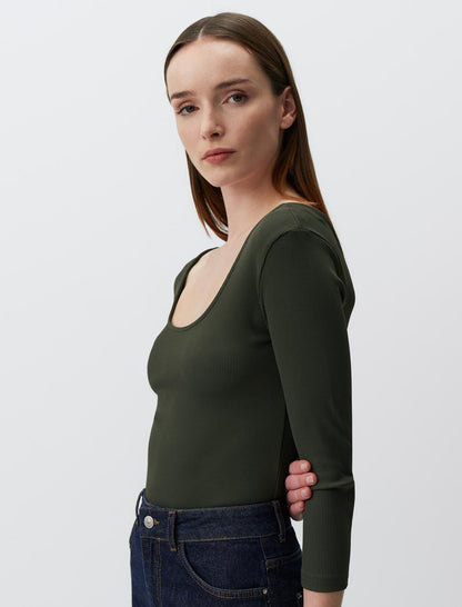Slim Fit Three Quarter Sleeve T-Shirt
