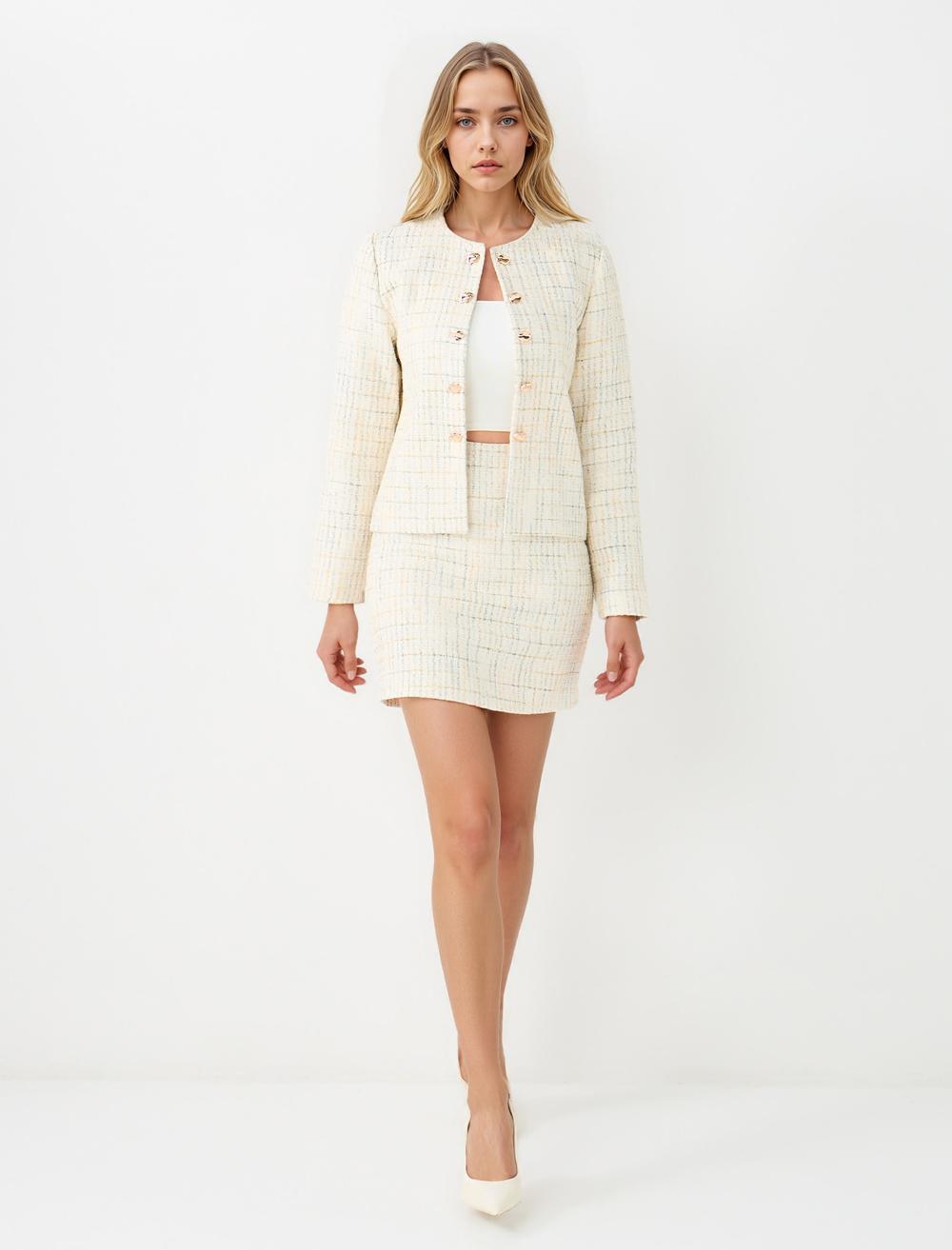 Long-Sleeve Jacket - Ecru - 5WW055257114