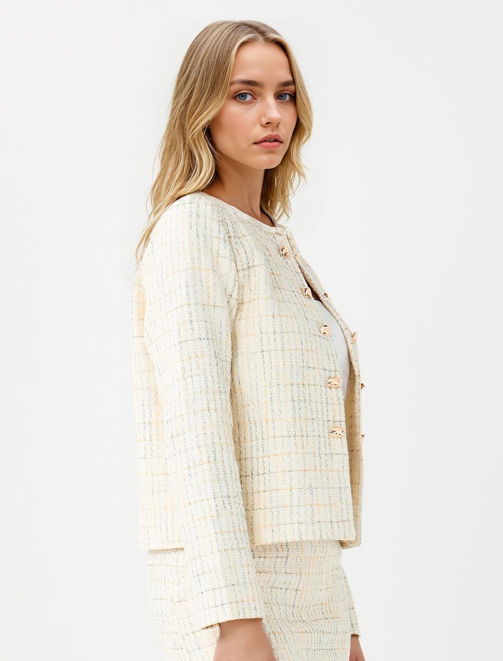 Long-Sleeve Jacket - Ecru - 5WW055257114