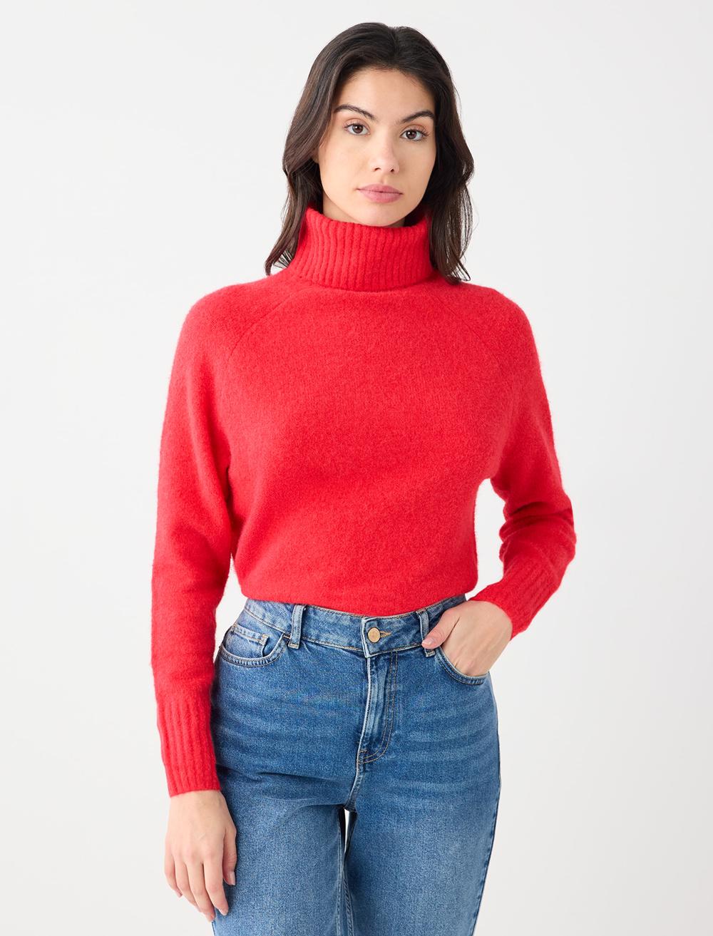 Polo Neck Long-Sleeve Pullover - 5WW134094
