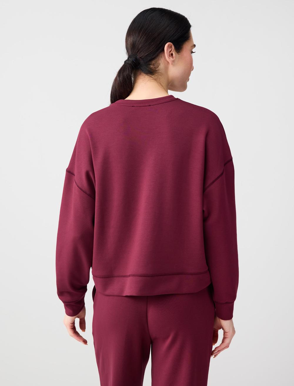 Long Sleeve Crew Neck Modal Knit Sweatshirt - 5WW235403