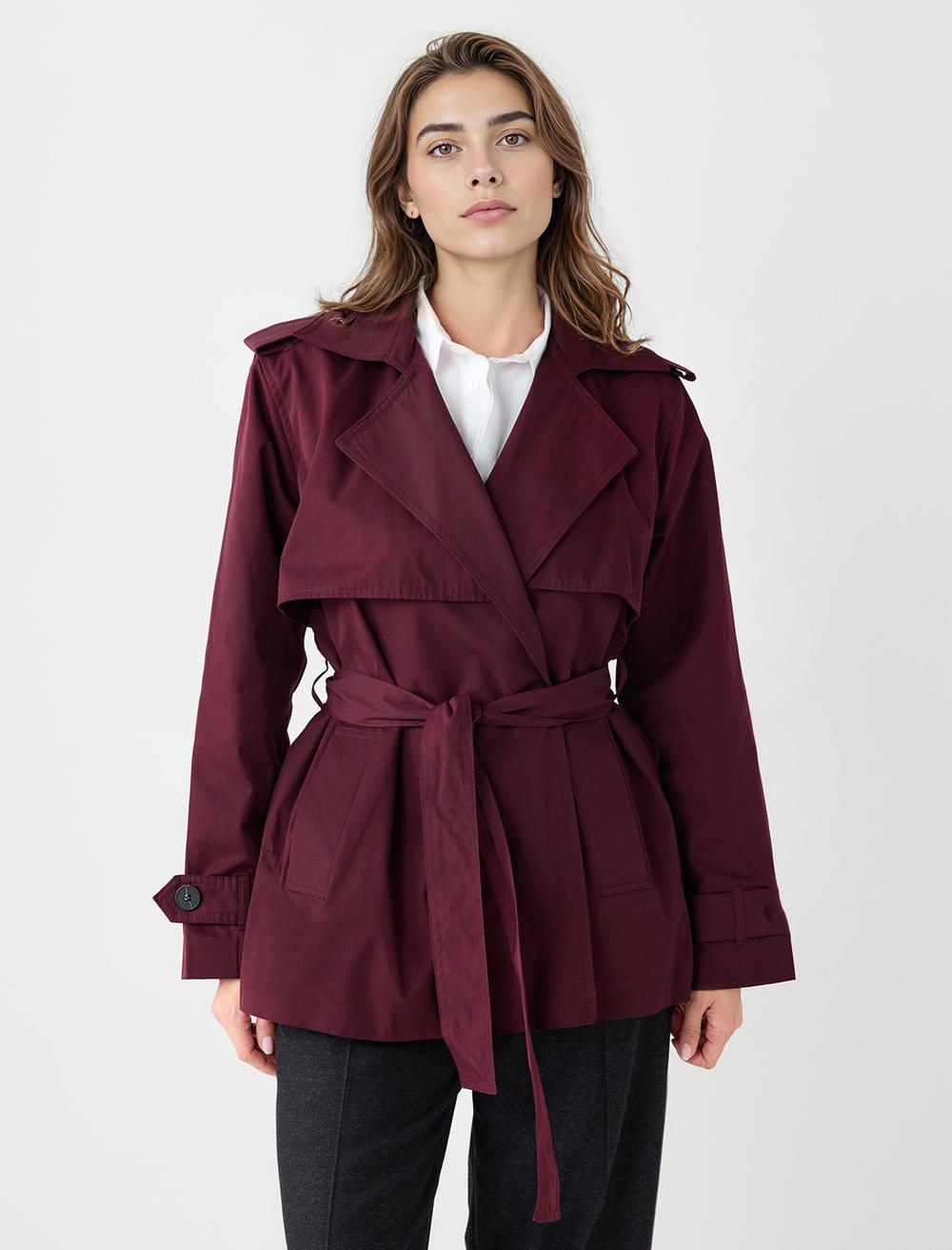 Loose Fit Long-Sleeve Trenchcoat - 5WW265618