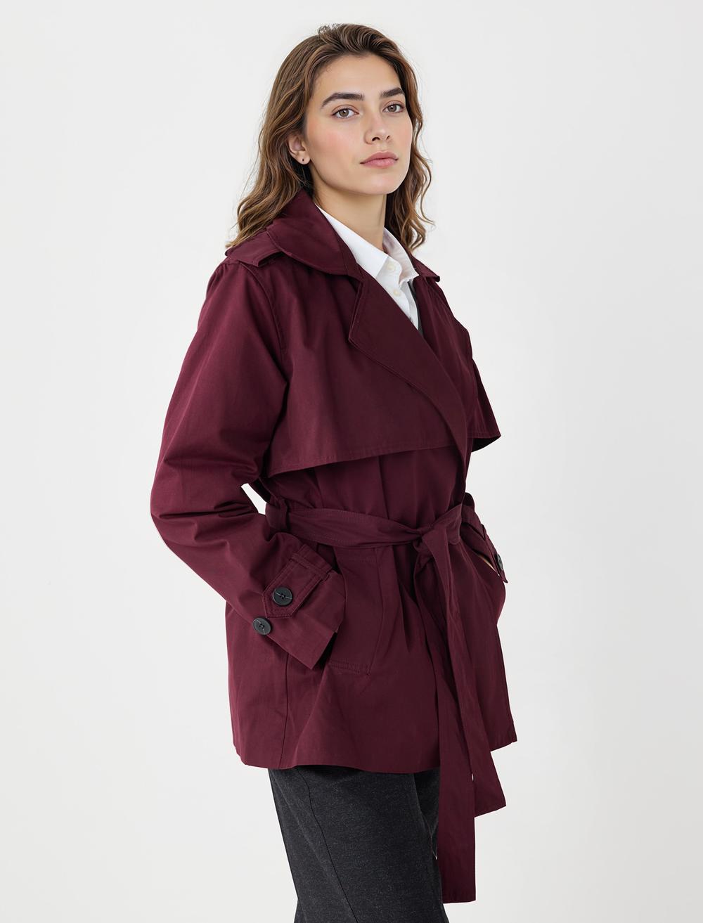 Loose Fit Long-Sleeve Trenchcoat - 5WW265618