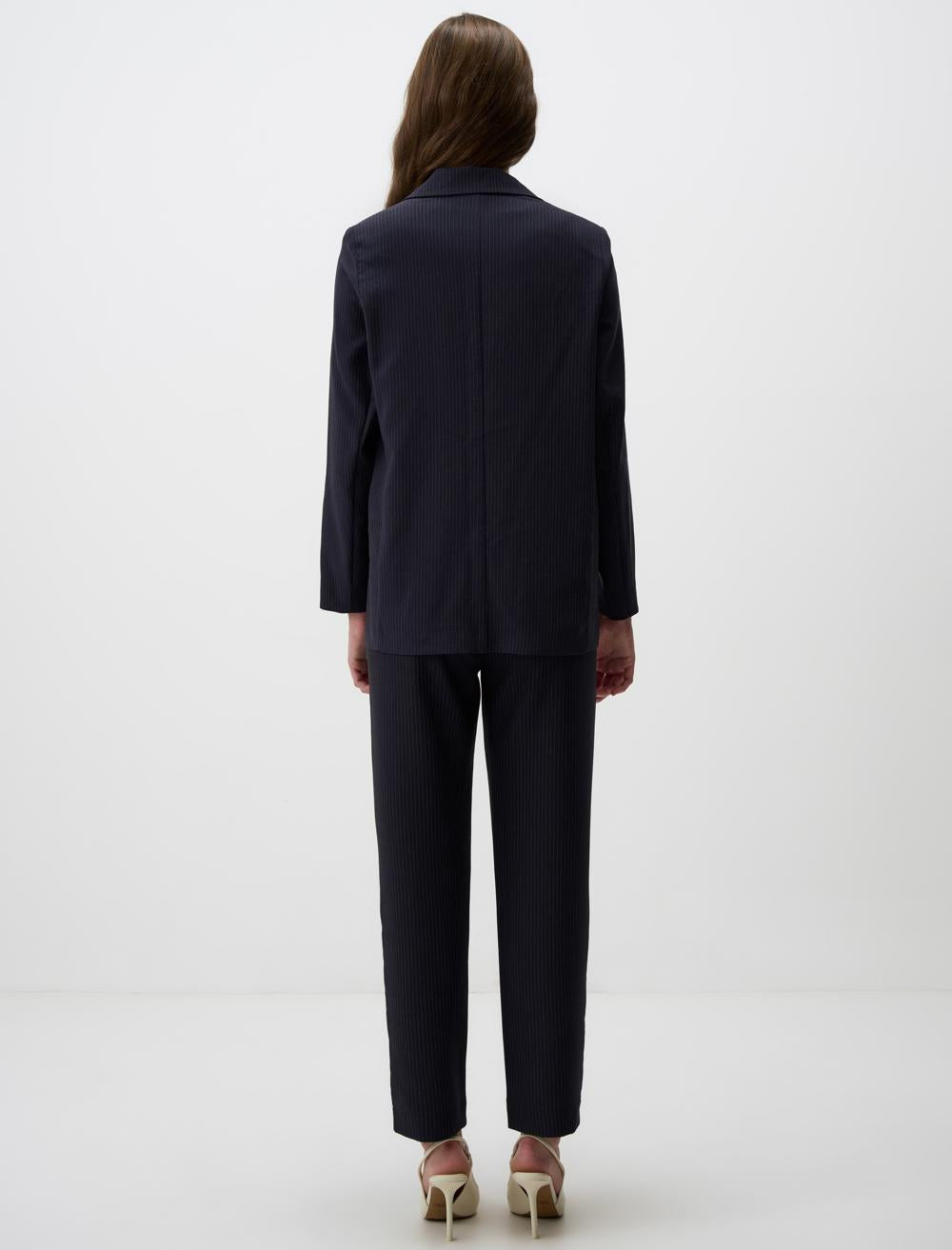 Long-Sleeve Blazer- Dark Blue - 4WW010938494