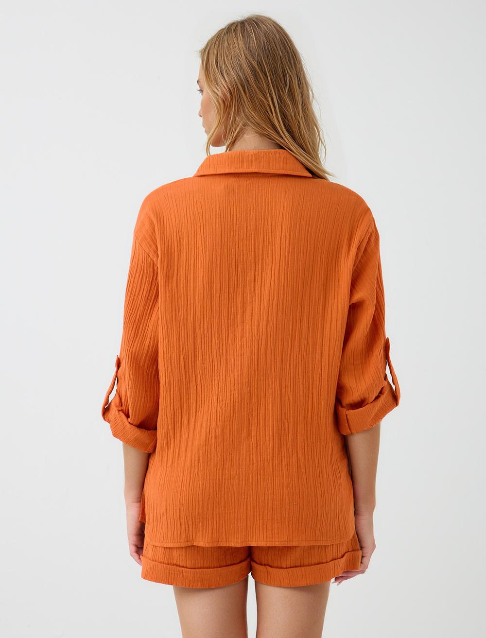Shirt Collar Long-Sleeve Shirt - 5SW084456