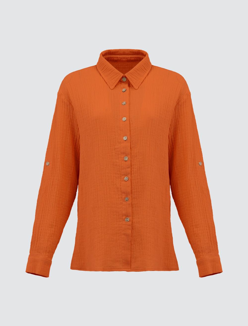 Shirt Collar Long-Sleeve Shirt - 5SW084456