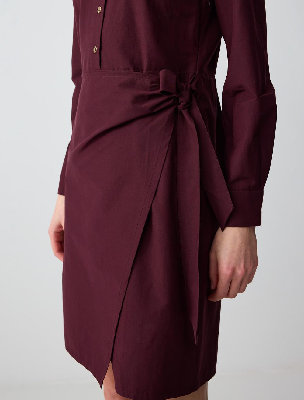 Shirt Collar Long-Sleeve Dress - 5SW063005