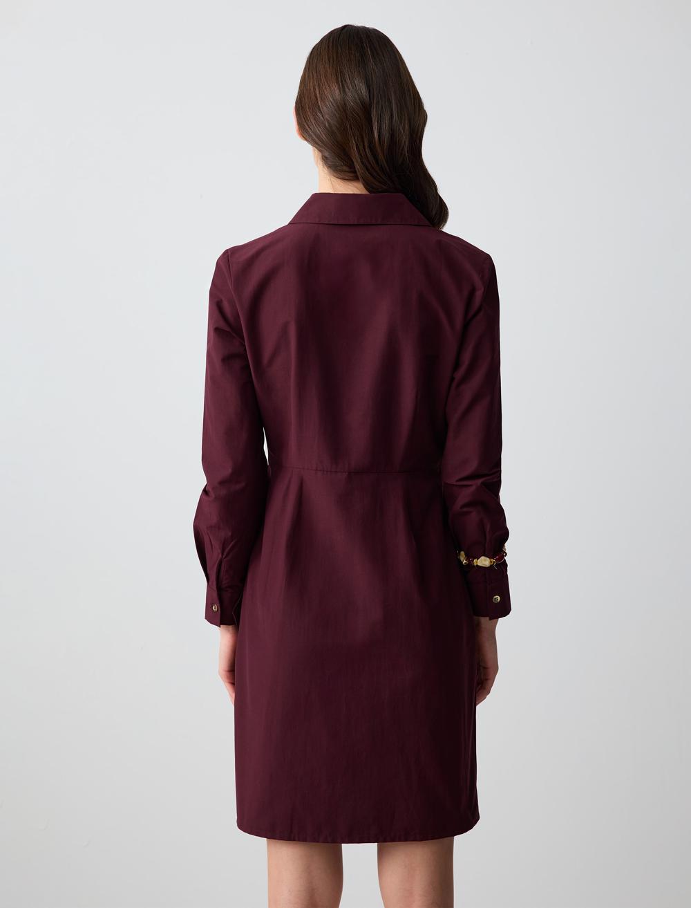Shirt Collar Long-Sleeve Dress - 5SW063005