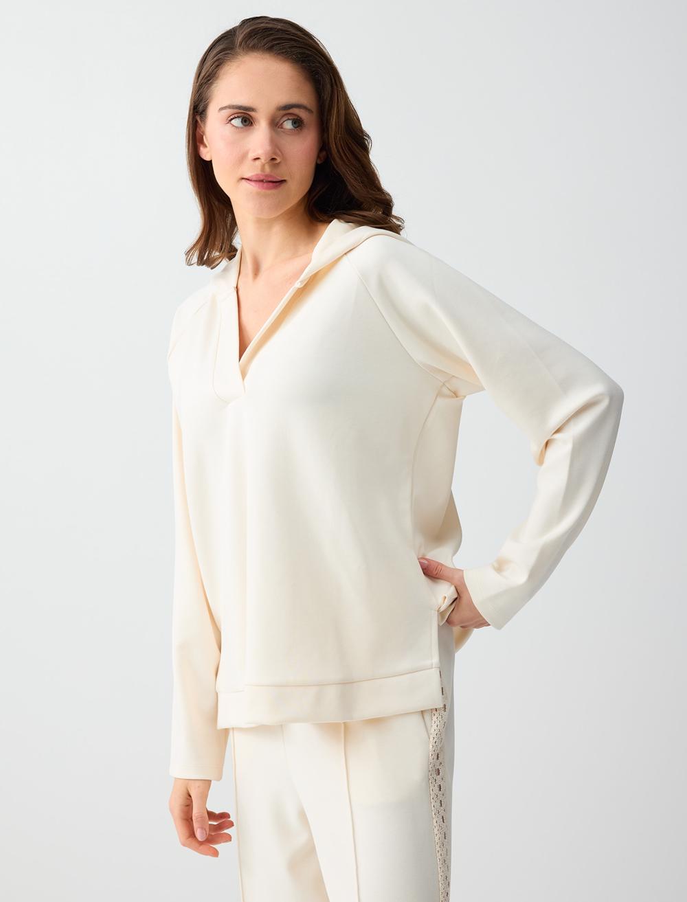 Regular Fit Sweatshirt - Ecru - 5WW235917114