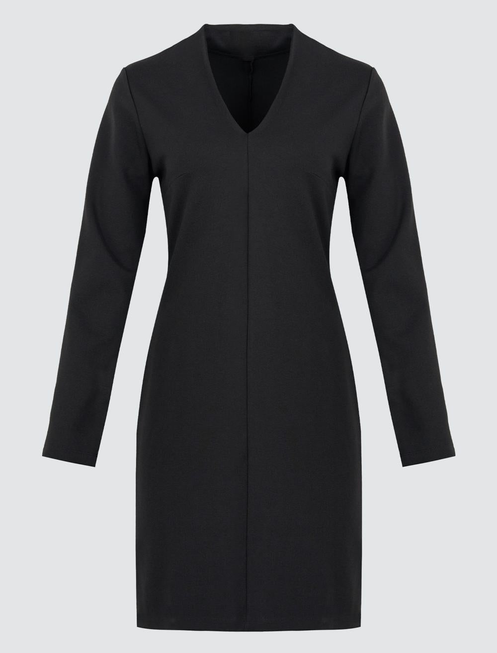 V-Neck Long-Sleeve Dress - 4WW131429