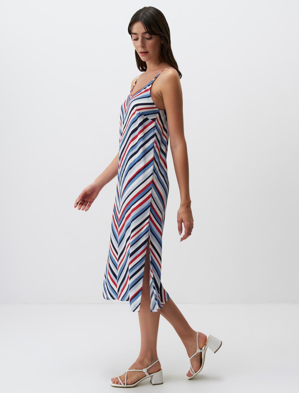 V-Neck Spaghetti Straps-Sleeve Dress - 24SE050051