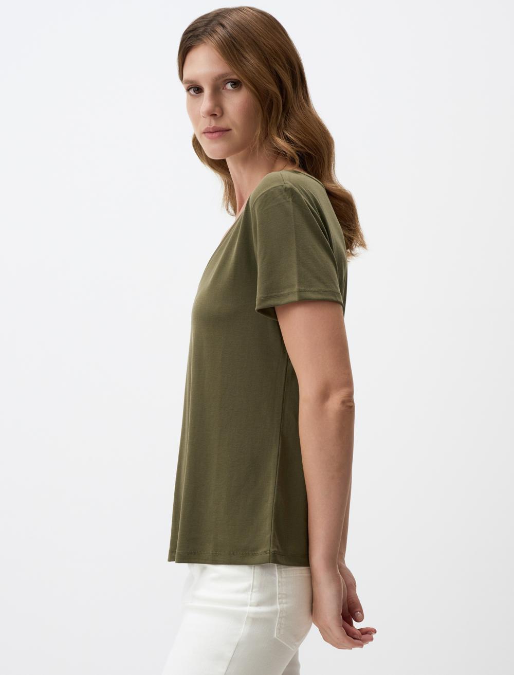 V-Neck Short Sleeve Basic T-Shirt