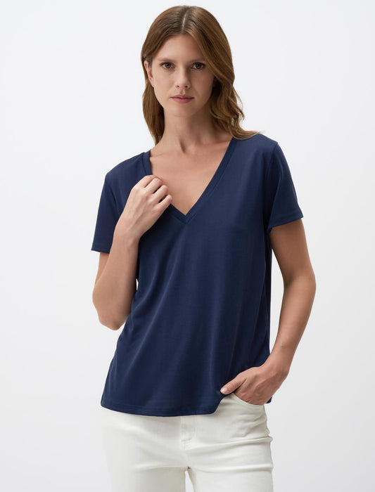 V-Neck Short Sleeve Basic T-Shirt