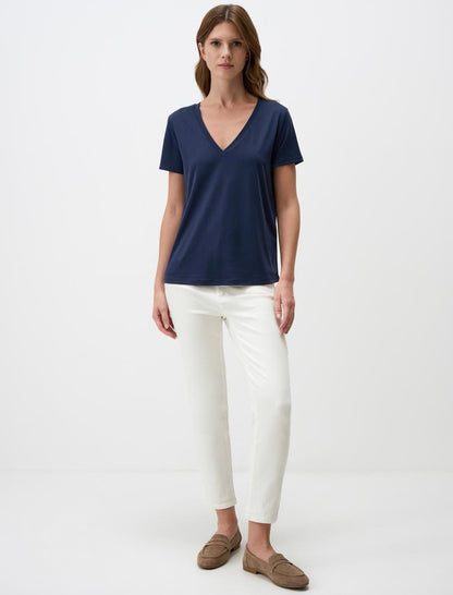 V-Neck Short Sleeve Basic T-Shirt