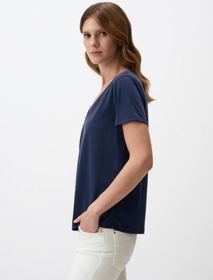 V-Neck Short Sleeve Basic T-Shirt