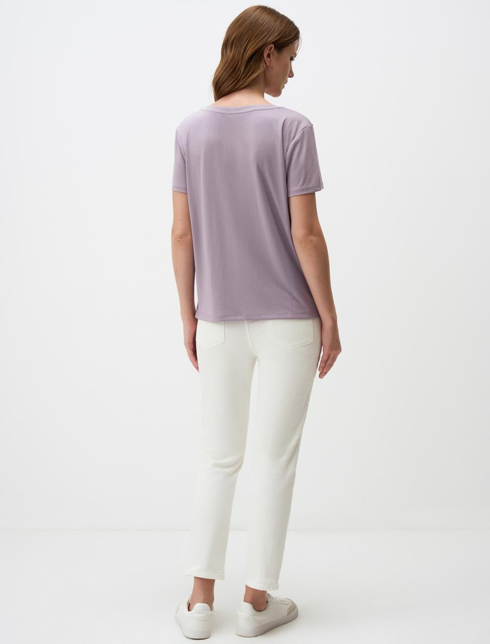 V-Neck Short-Sleeve T-shirt - 4WW441964