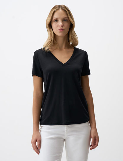 V-Neck Short Sleeve Basic T-Shirt