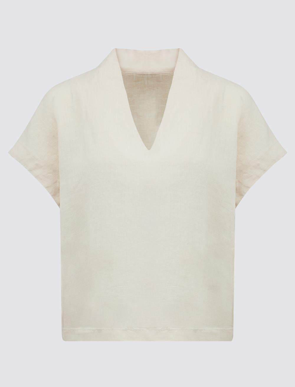 Loose Fit V-Neck Sleeveless-Sleeve Blouse - 24SB1019