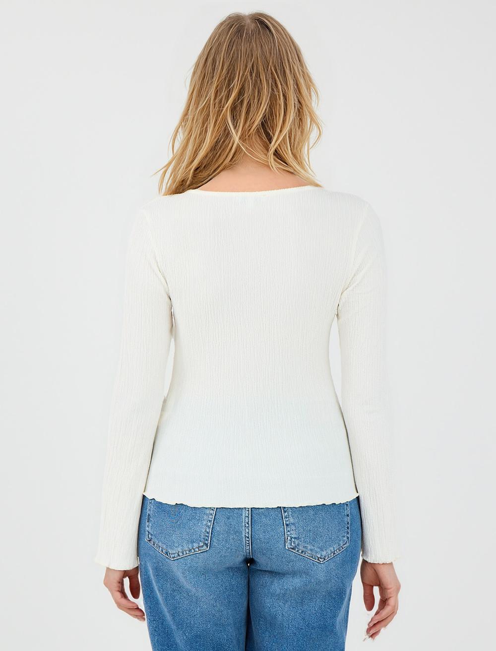 Slim Fit V-Neck Long-Sleeve Cardigan - 5WW105572
