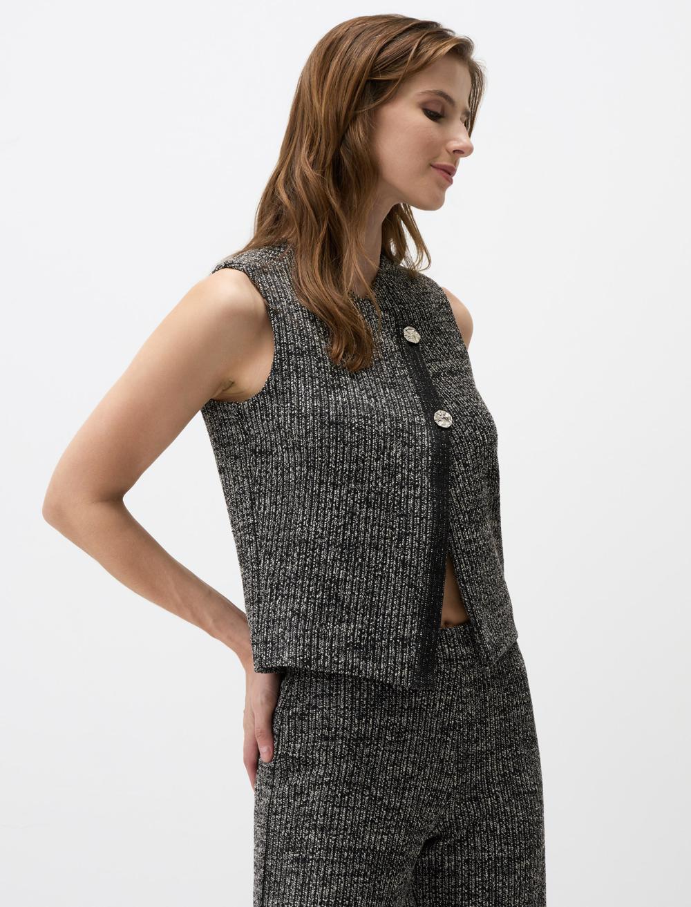 Slim Fit Waistcoat - Grey - 4WW472102972