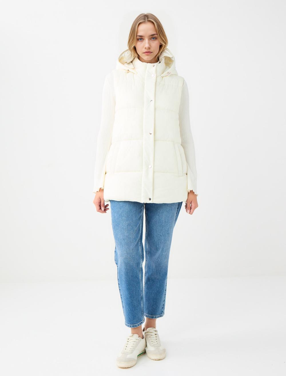 Puffer Vest - Ecru - 5WW303693110