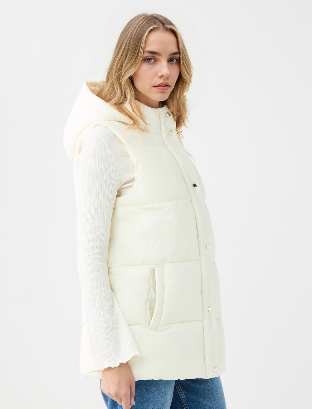 Puffer Vest - Ecru - 5WW303693110