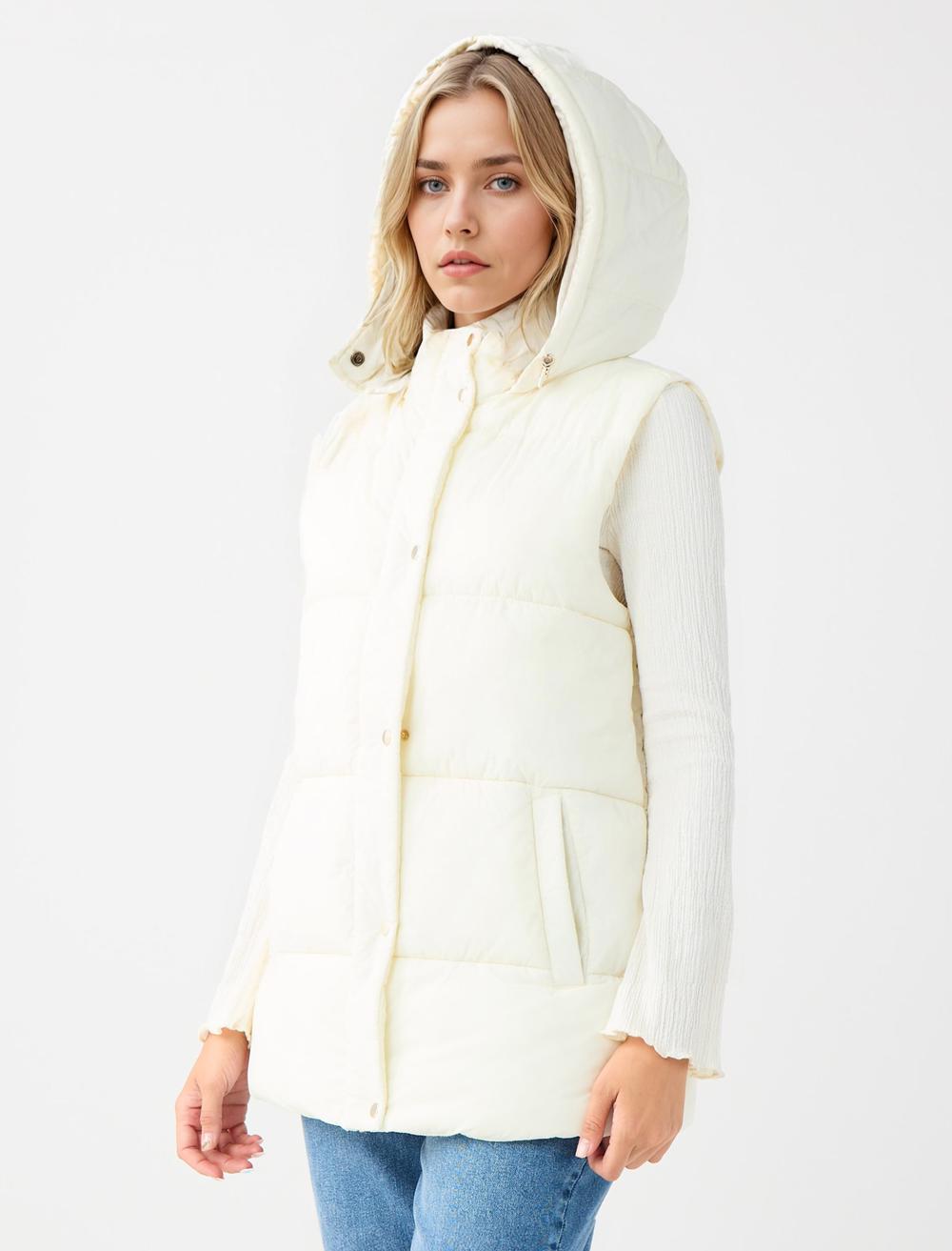 Puffer Vest - Ecru - 5WW303693110