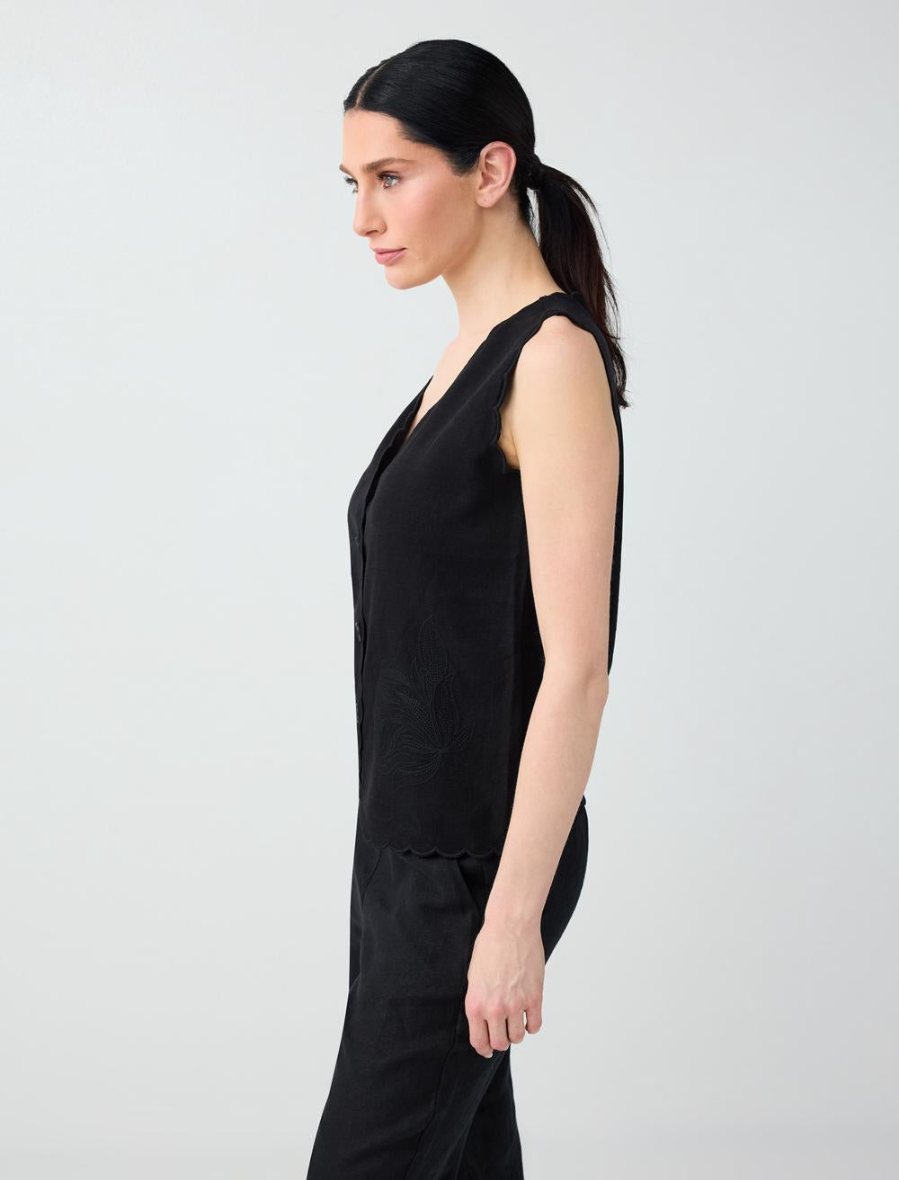 Normal Fit Waistcoat - Black - 6SW306679900