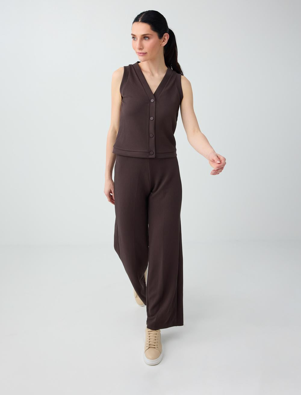 Normal Fit Waistcoat - Bitter Brown - 6SW307185803