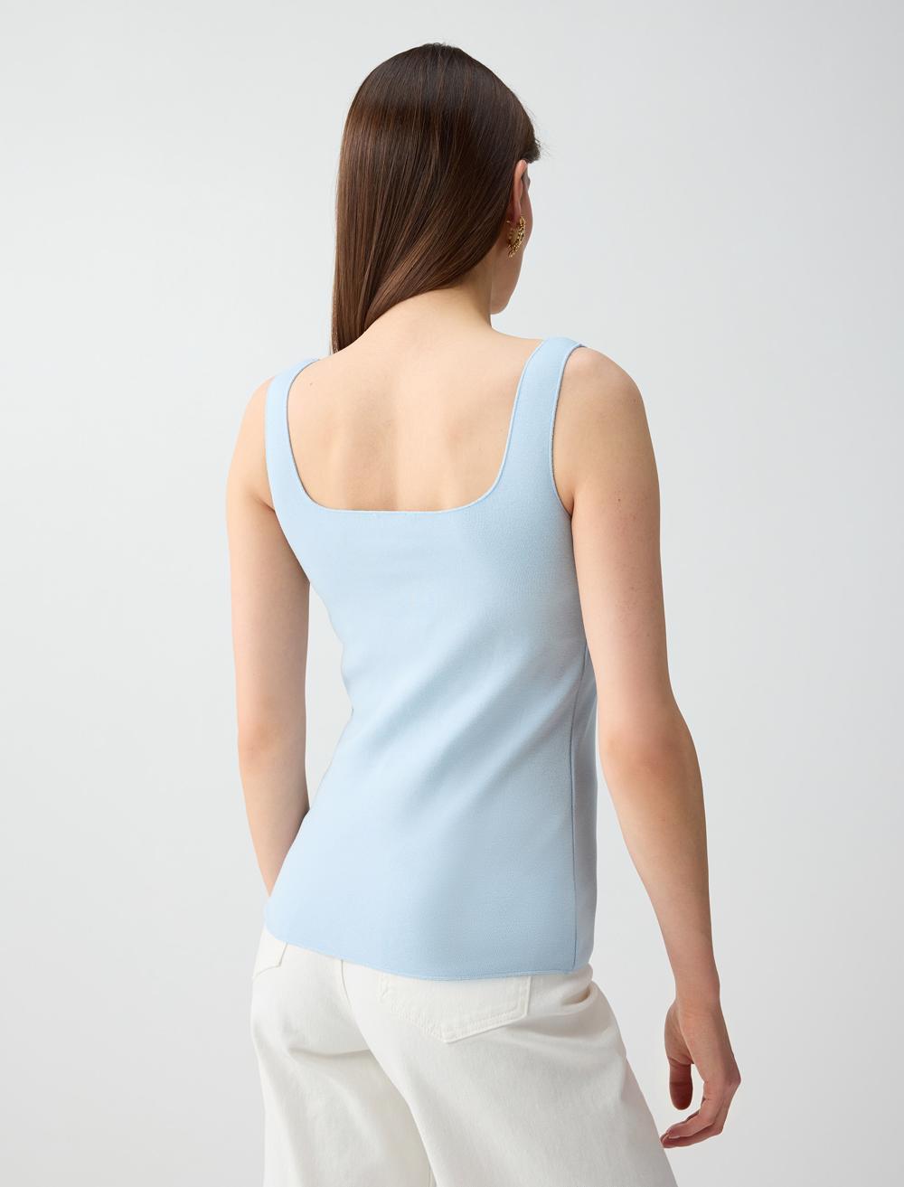 Slim Fit Waistcoat - Light Blue - 6SW307245420