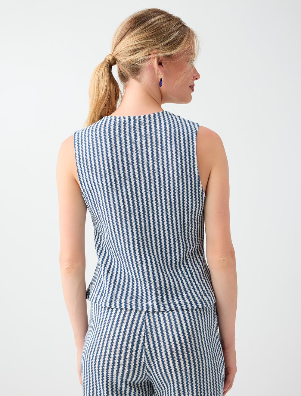 Normal Fit Waistcoat - Dark Blue - 6SW307483494