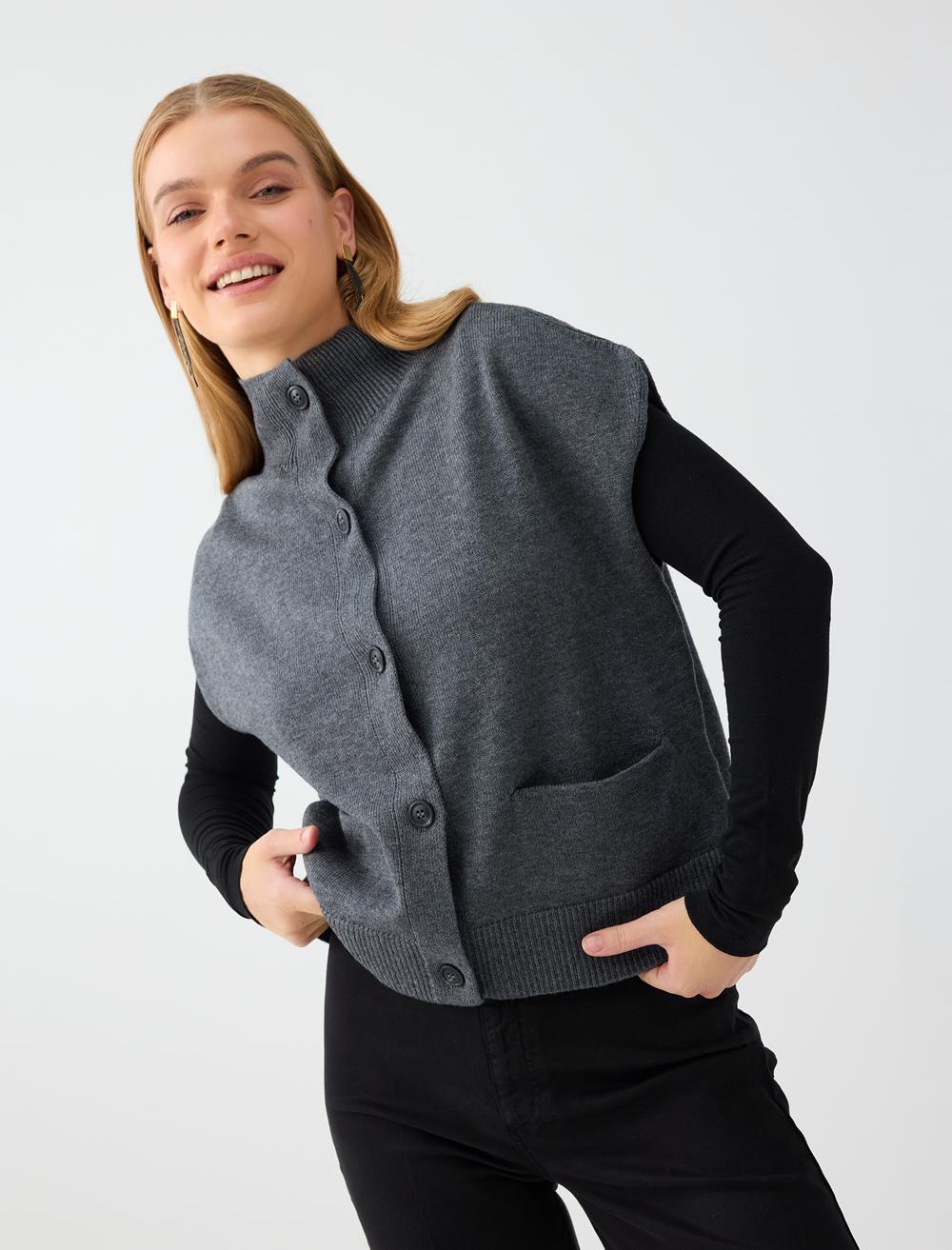Waistcoat - Anthracite - 6WW307175971