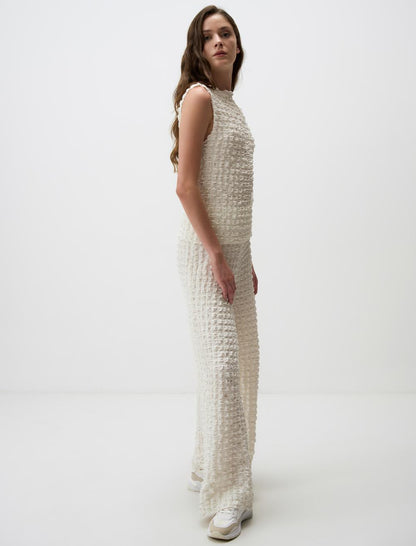 High Waist Wide Leg Patterned Pants