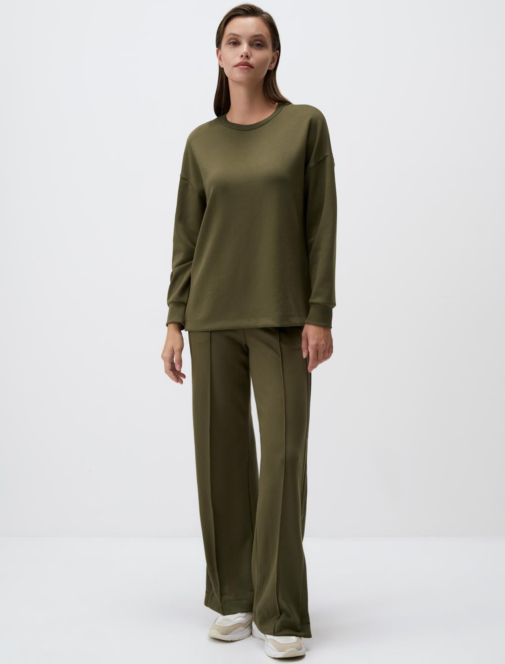 High Waist Wide Leg Slit Comfortable Pants