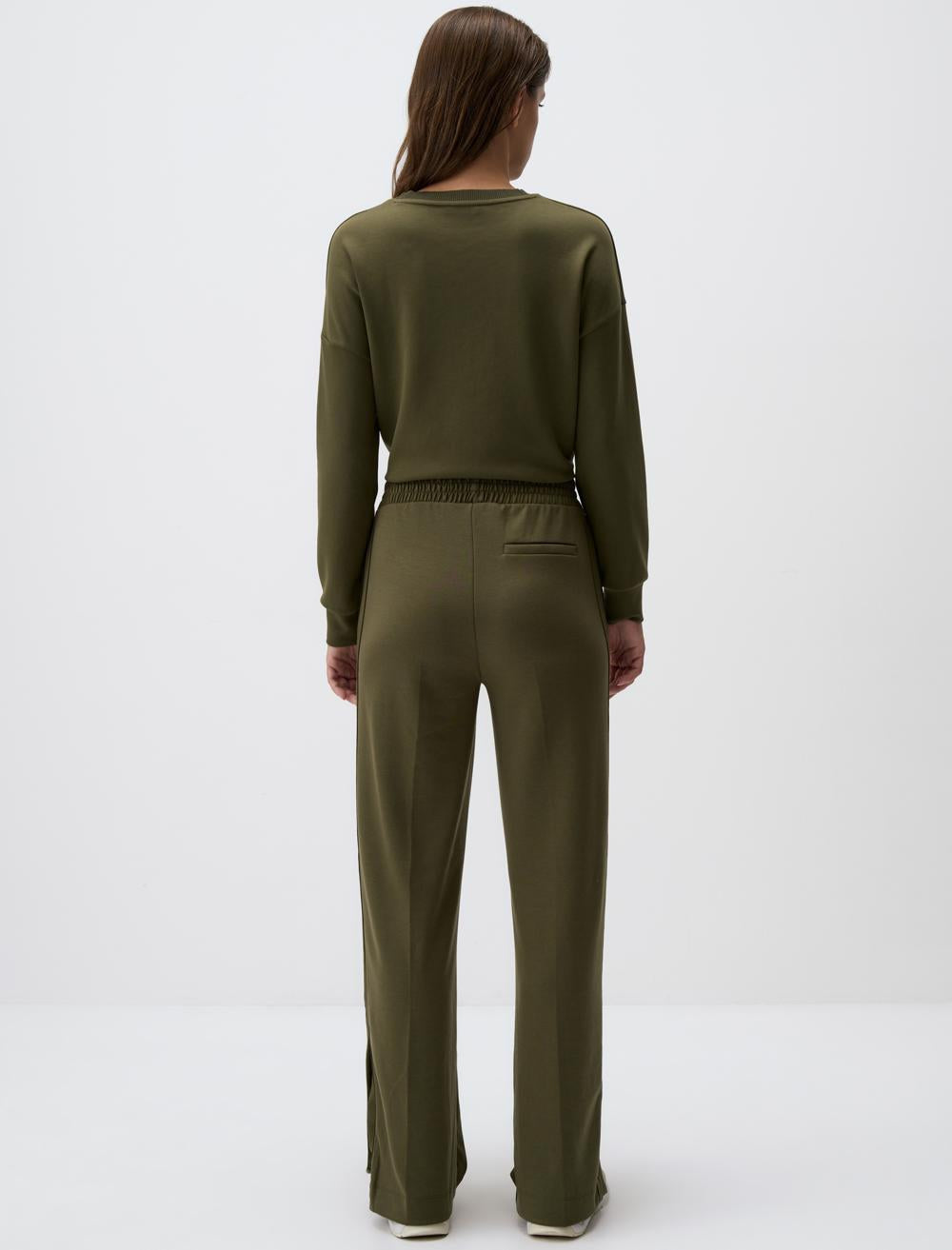 High Waist Wide Leg Slit Comfortable Pants