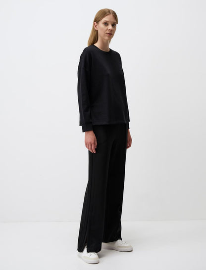 High Waist Wide Leg Slit Comfortable Pants