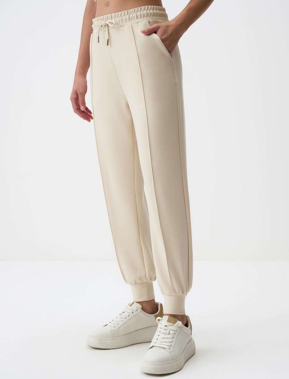 High Waist Slim Leg Jogger Pants - 4WW02210873