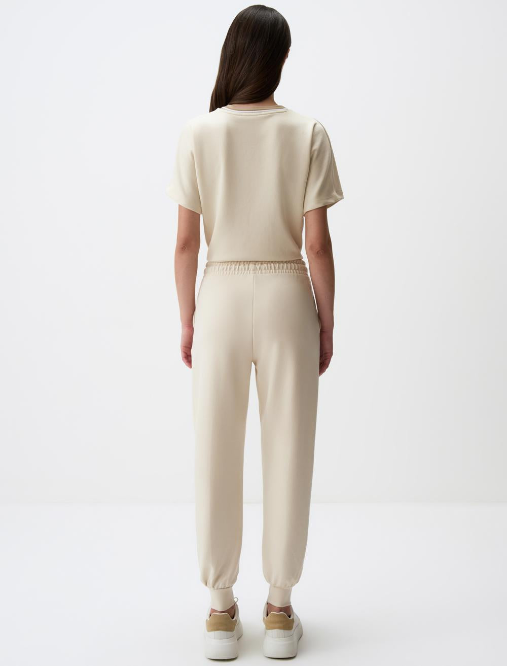 High Waist Slim Leg Jogger Pants - 4WW02210873