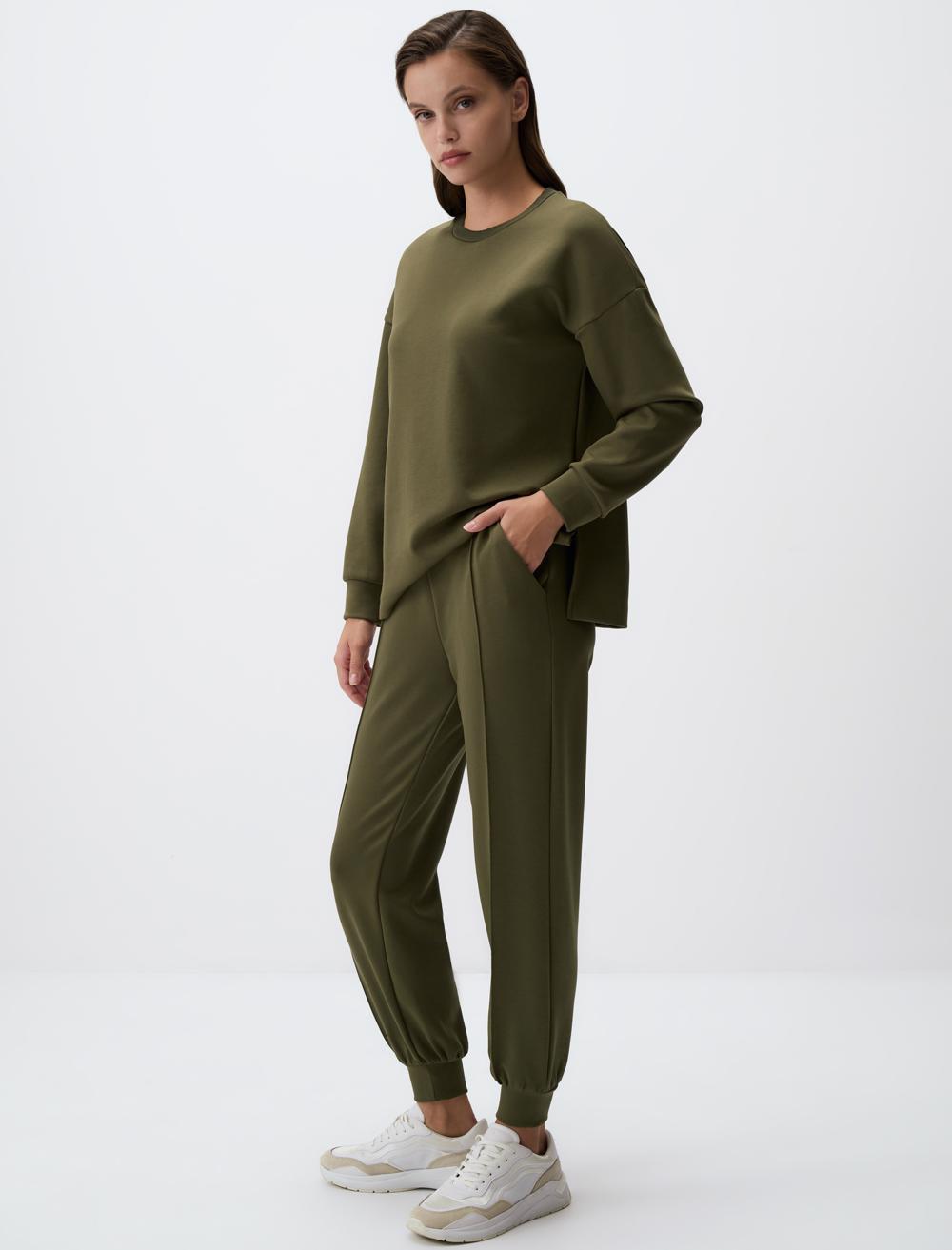 High Waist Slim Leg Jogger Pants