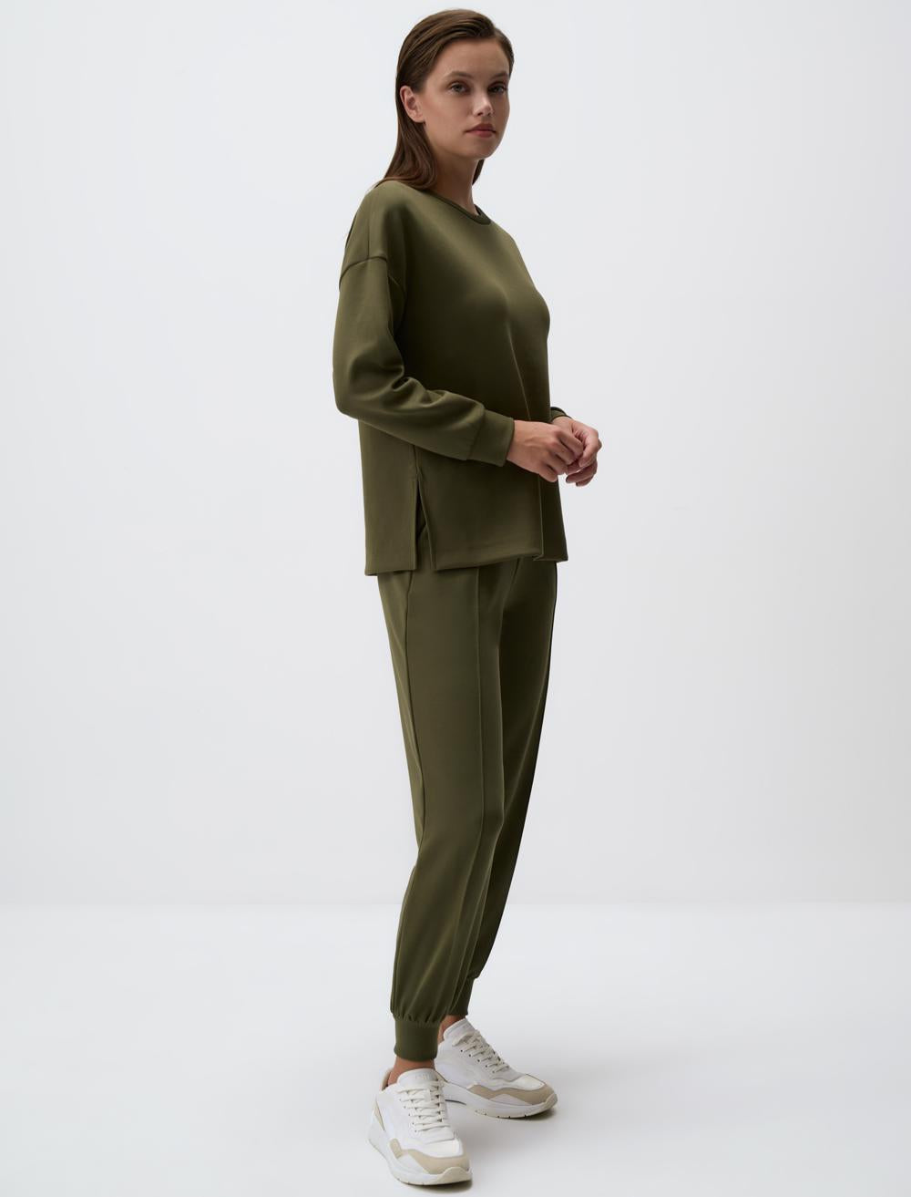 High Waist Slim Leg Jogger Pants