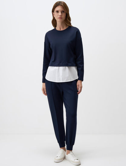 High Waist Slim Leg Jogger Pants