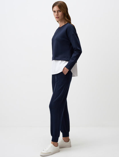 High Waist Slim Leg Jogger Pants